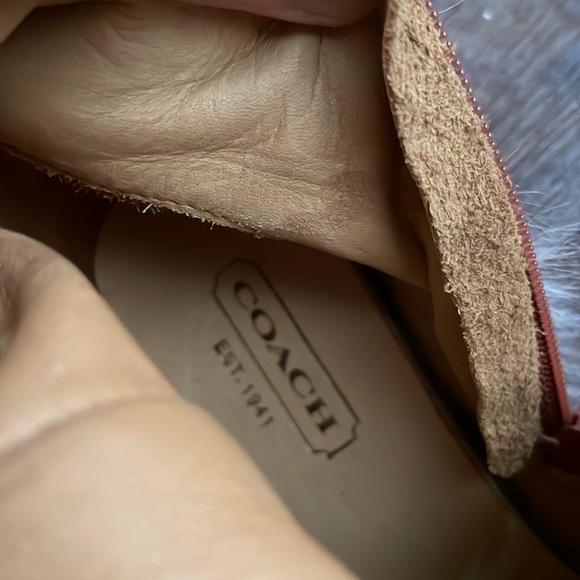 NWOT Coach Andi suede fur vintage boots - Picture 9 of 10